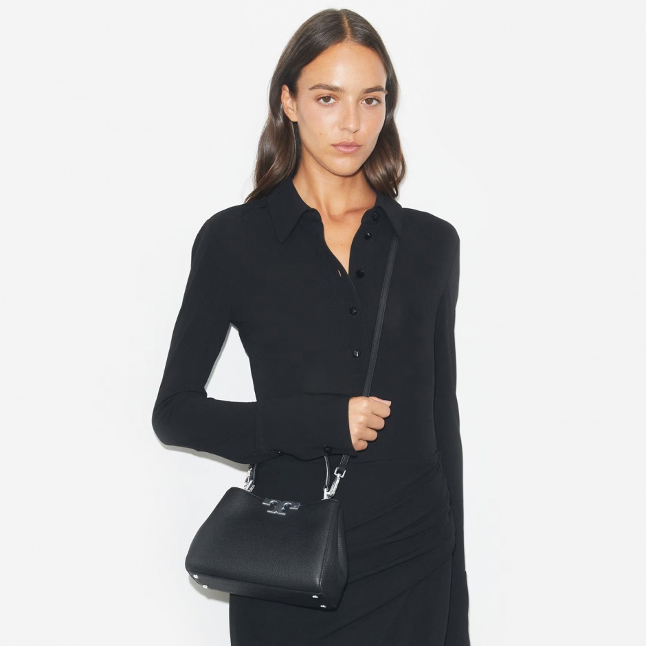 TORY BURCH Дамска черна чанта Mini Eleanor - изглед 4 - Pepina TORY BURCH Дамска черна чанта Mini Eleanor - изглед 4