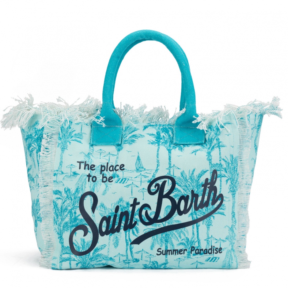 SAINT BARTH Синя плажна чанта Vanity - изглед 1 - Pepina SAINT BARTH Синя плажна чанта Vanity - изглед 1