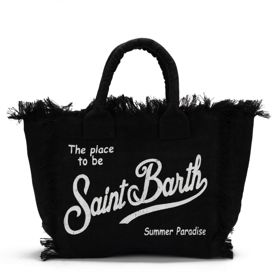 SAINT BARTH Черна плажна чанта Vanity - изглед 1 - Pepina SAINT BARTH Черна плажна чанта Vanity - изглед 1