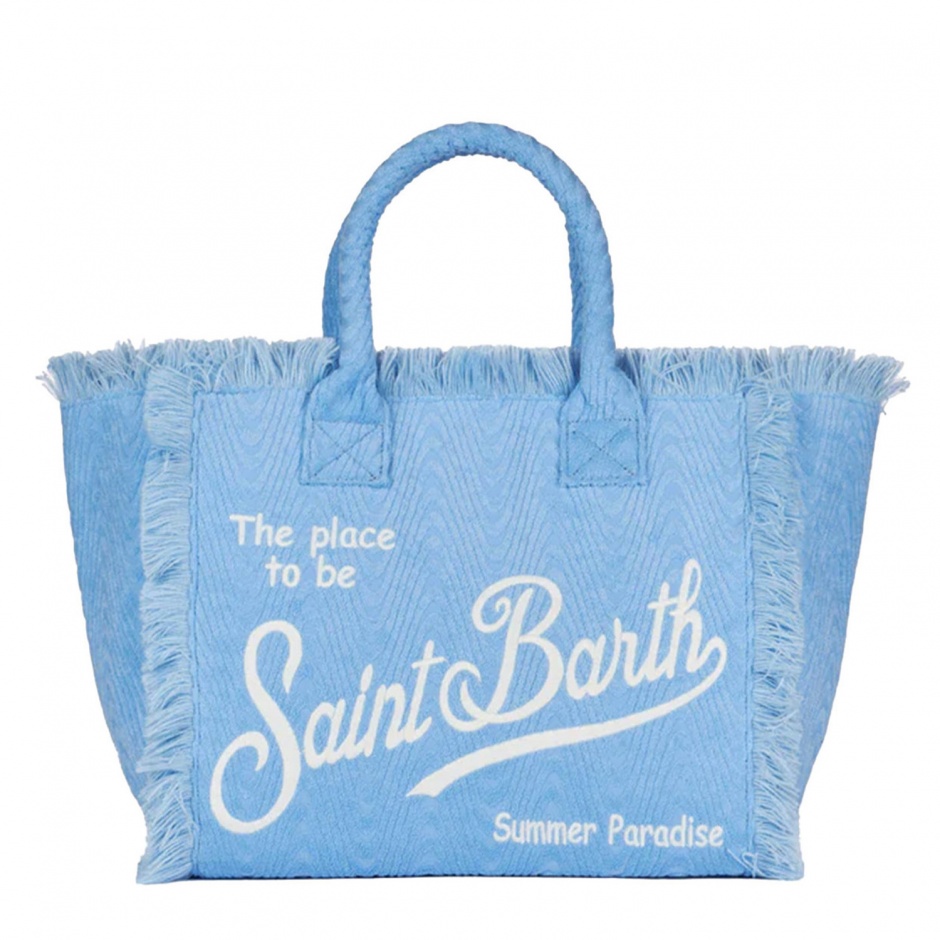SAINT BARTH Синя плажна чанта Vanity - изглед 1 - Pepina SAINT BARTH Синя плажна чанта Vanity - изглед 1