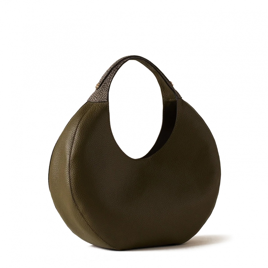BORBONESE Дамска зелена чанта Full Moon Hobo Bag - изглед 2 - Pepina BORBONESE Дамска зелена чанта Full Moon Hobo Bag - изглед 2