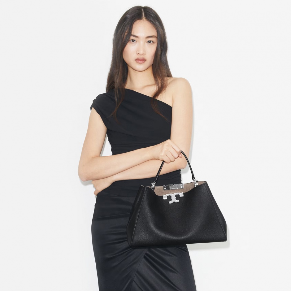 TORY BURCH Дамска черна чанта Eleanor - изглед 4