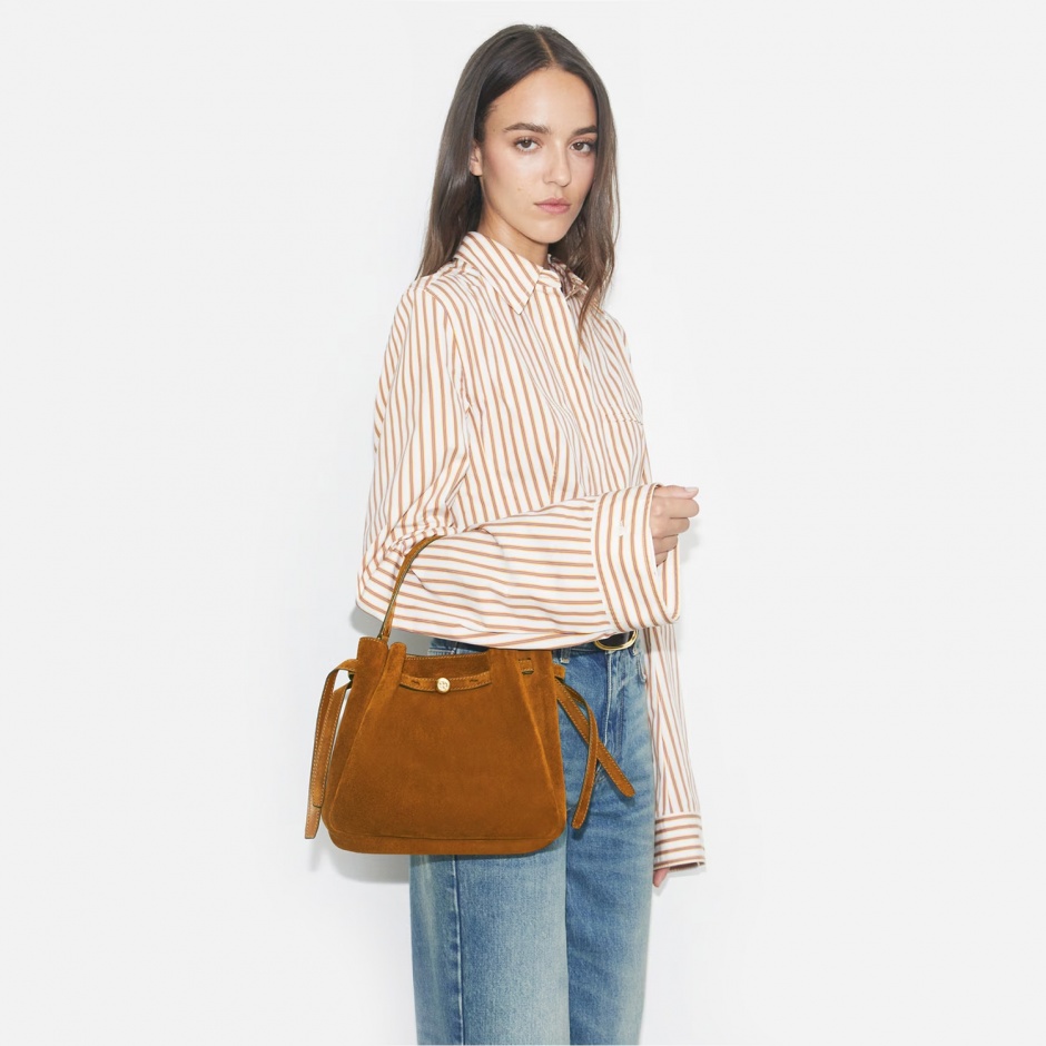 TORY BURCH Дамска кафява чанта Romy - изглед 3