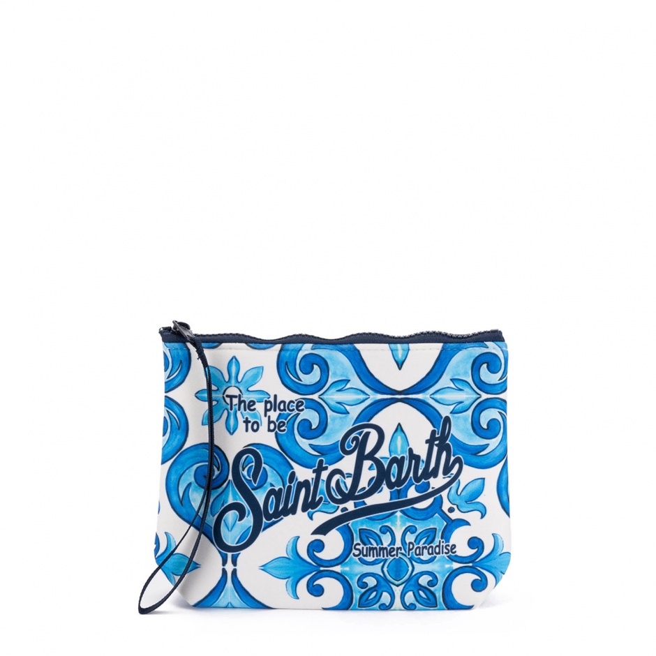 SAINT BARTH Чантичка Aline Gnawed Blue - изглед 1 - Pepina SAINT BARTH Чантичка Aline Gnawed Blue - изглед 1