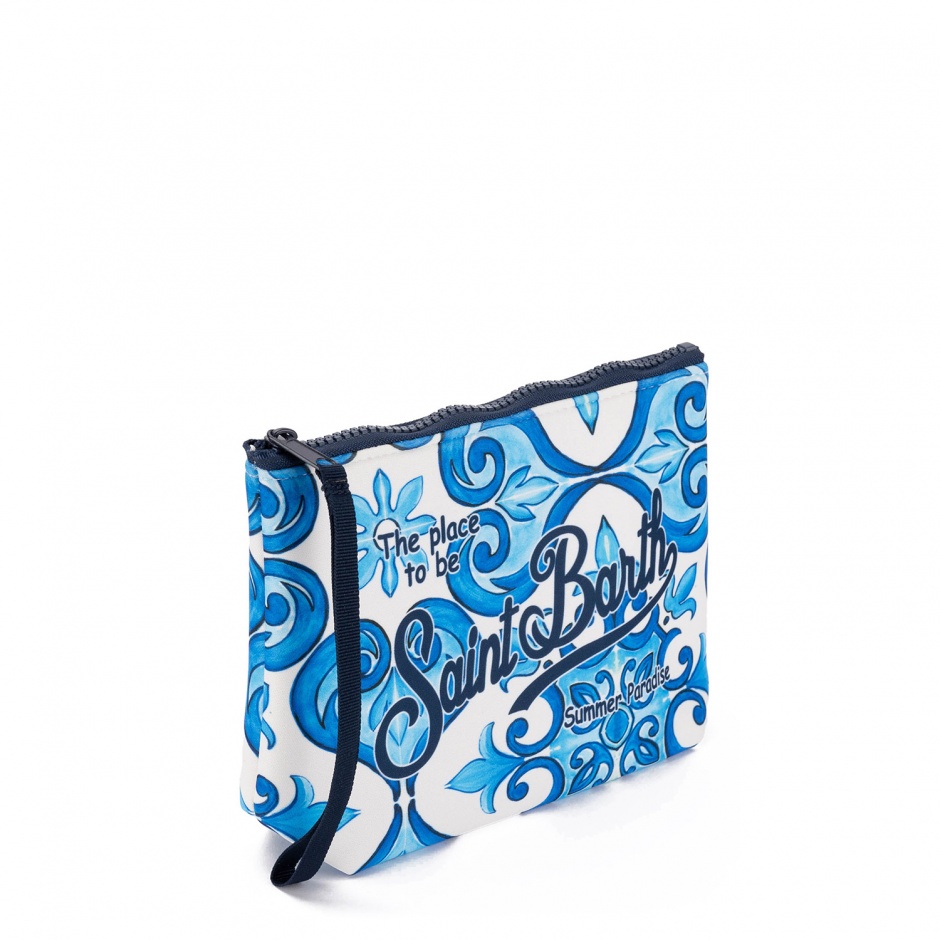 SAINT BARTH Чантичка Aline Gnawed Blue - изглед 2 - Pepina SAINT BARTH Чантичка Aline Gnawed Blue - изглед 2