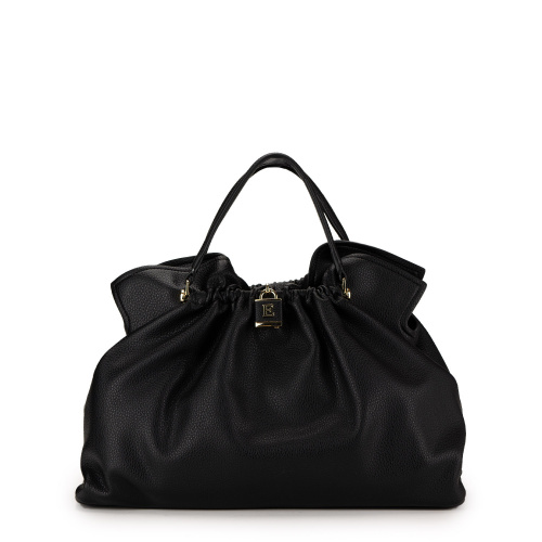 Дамска черна чанта от еко кожа